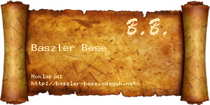 Baszler Bese névjegykártya